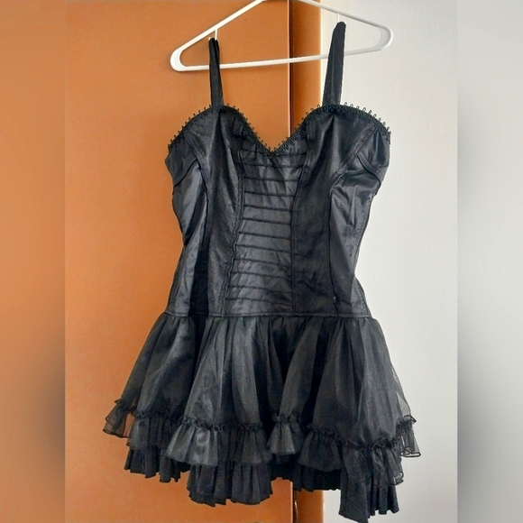 Vintage Y2K Tripp nyc black brocade tutu skirt dress - Picture 6 of 8